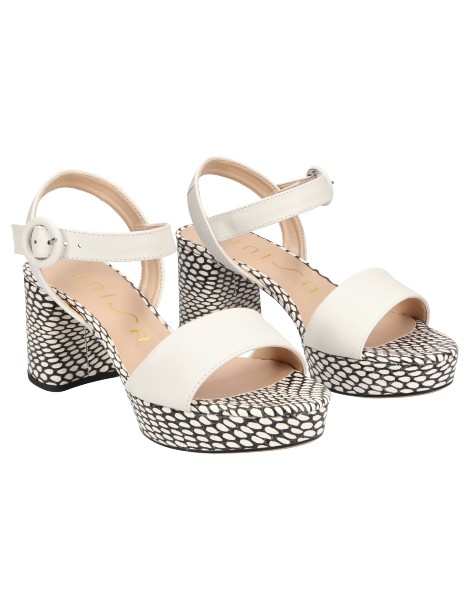 Sandales avec talon effet serpent-Sandales à talon-Chaussure femme Maroc