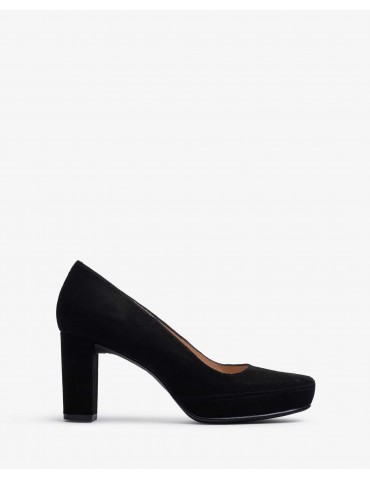 Escarpins en daim à bout carré et plateforme-Escarpins-Chaussure femme Maroc