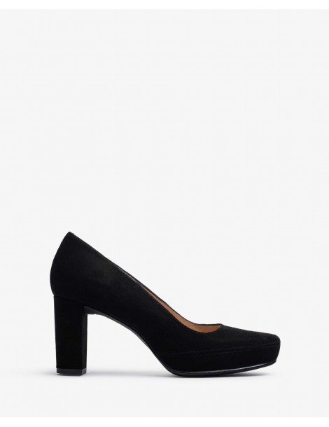 Escarpins en daim à bout carré et plateforme-Escarpins-Chaussure femme Maroc