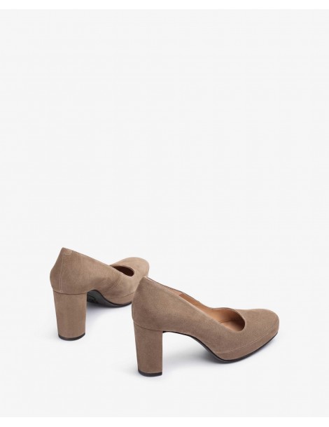 Escarpins en daim à bout carré et plateforme-Escarpins-Chaussure femme Maroc