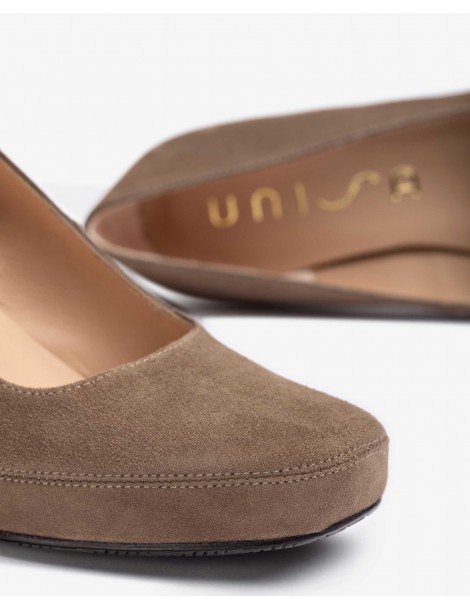 Escarpins en daim à bout carré et plateforme-Escarpins-Chaussure femme Maroc