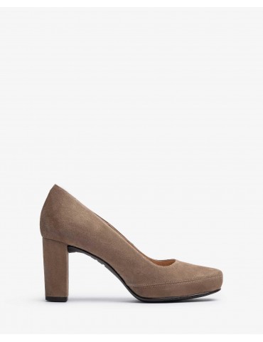 Escarpins en daim à bout carré et plateforme-Escarpins-Chaussure femme Maroc