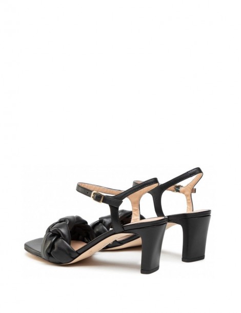 Sandales en cuir à talon fin-Sandales à talon-Chaussure femme Maroc