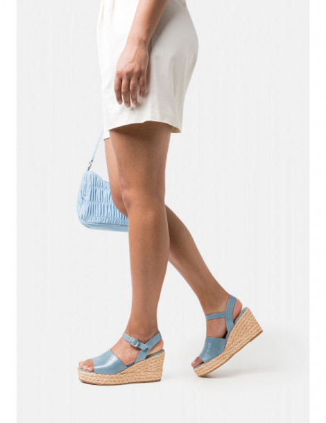 Sandale compensée avec claque large-Sandales compensées-Chaussure femme Maroc