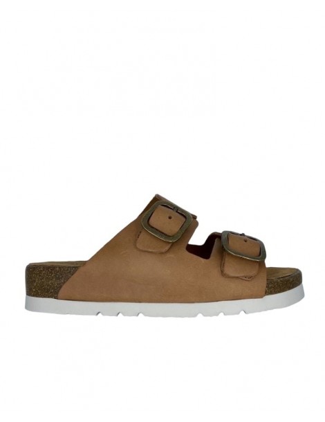 Mules plates deux bandes-Soldes été-Chaussure femme Maroc