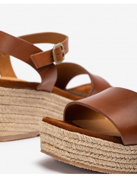 Sandale avec bloc en jute-Accueil-Chaussure femme Maroc