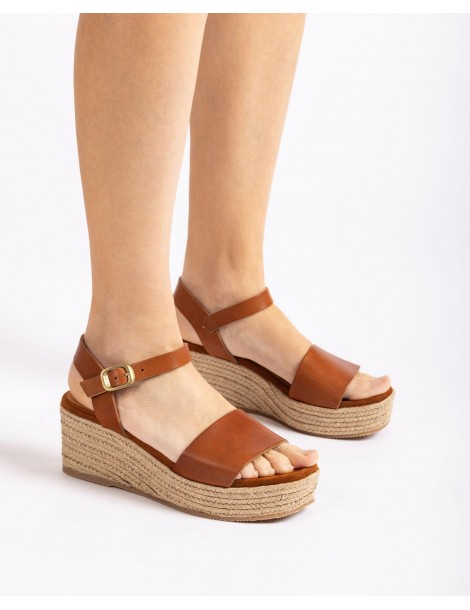 Sandale avec bloc en jute-Accueil-Chaussure femme Maroc