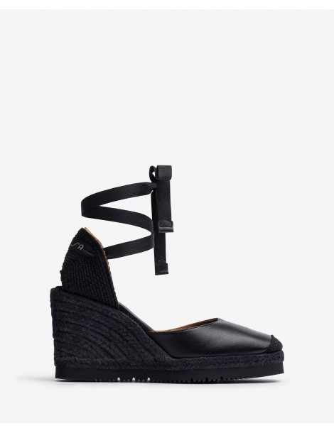 Espadrilles à bout carré-Sandales compensées-Chaussure femme Maroc