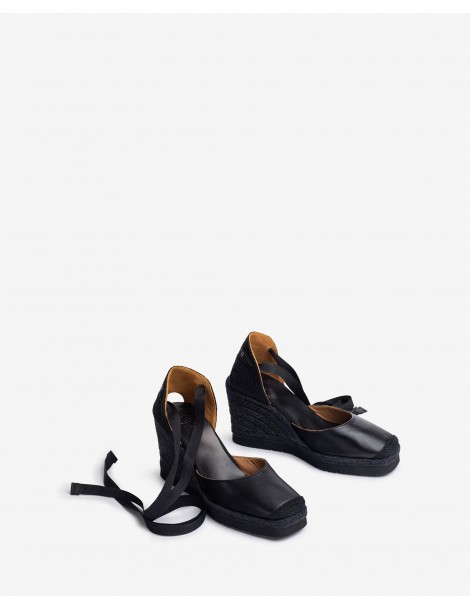 Espadrilles à bout carré-Sandales compensées-Chaussure femme Maroc