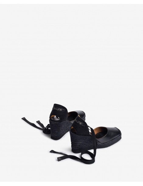 Espadrilles à bout carré-Sandales compensées-Chaussure femme Maroc