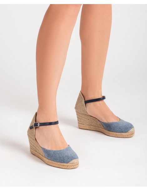 Espadrilles en tissu recyclé ECOLINO-Espadrilles-Chaussure femme Maroc
