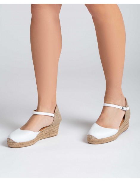 Espadrille avec petit talon en raphia-Espadrilles-Chaussure femme Maroc