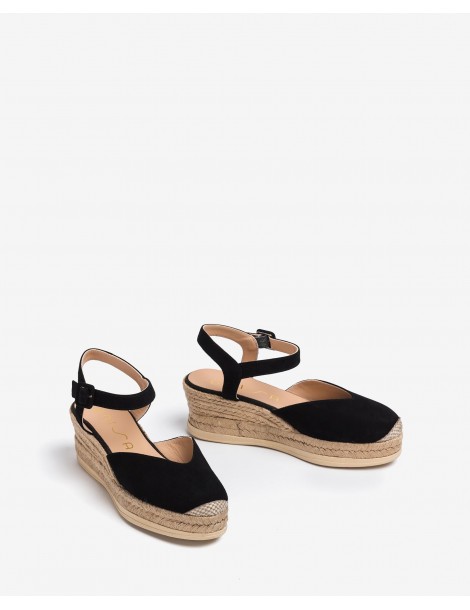 Espadrilles en daim avec bride réglable-Espadrilles-Chaussure femme Maroc