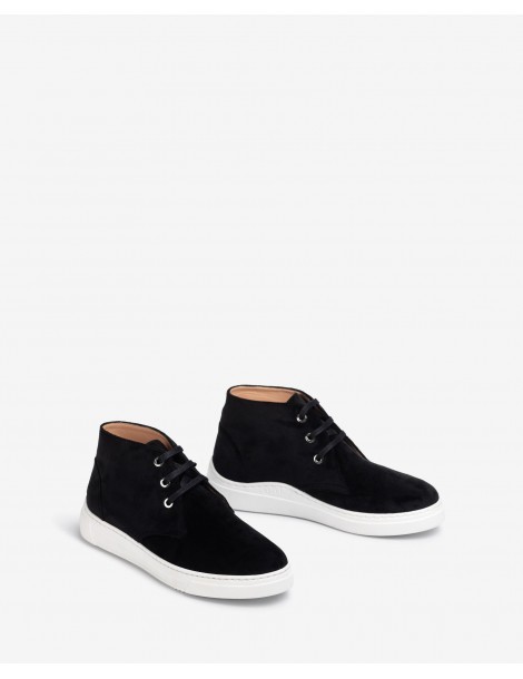 Baskets en velours à lacets-SOLDES HIVER-Chaussure femme Maroc