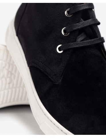 Baskets en velours à lacets-SOLDES HIVER-Chaussure femme Maroc