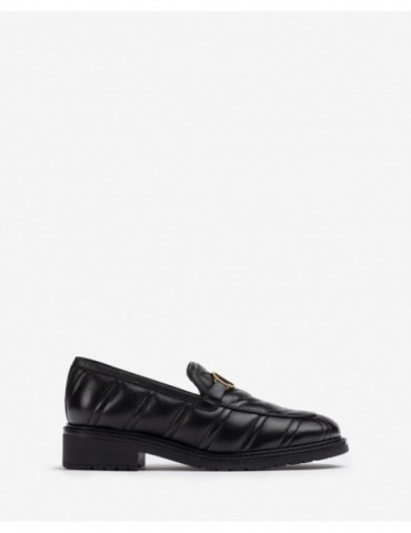 Mocassin à effet matelassé-Collection 2022-Chaussure femme Maroc