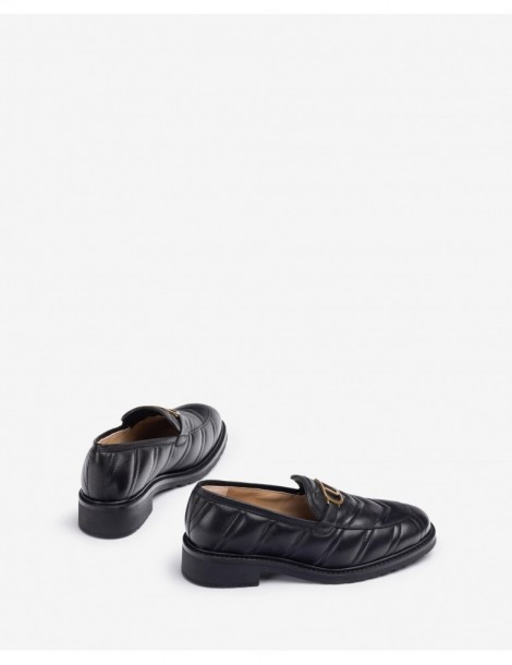 Mocassin à effet matelassé-Collection 2022-Chaussure femme Maroc