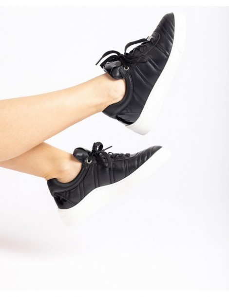 Sneakers à effet matelassé-Collection 2022-Chaussure femme Maroc