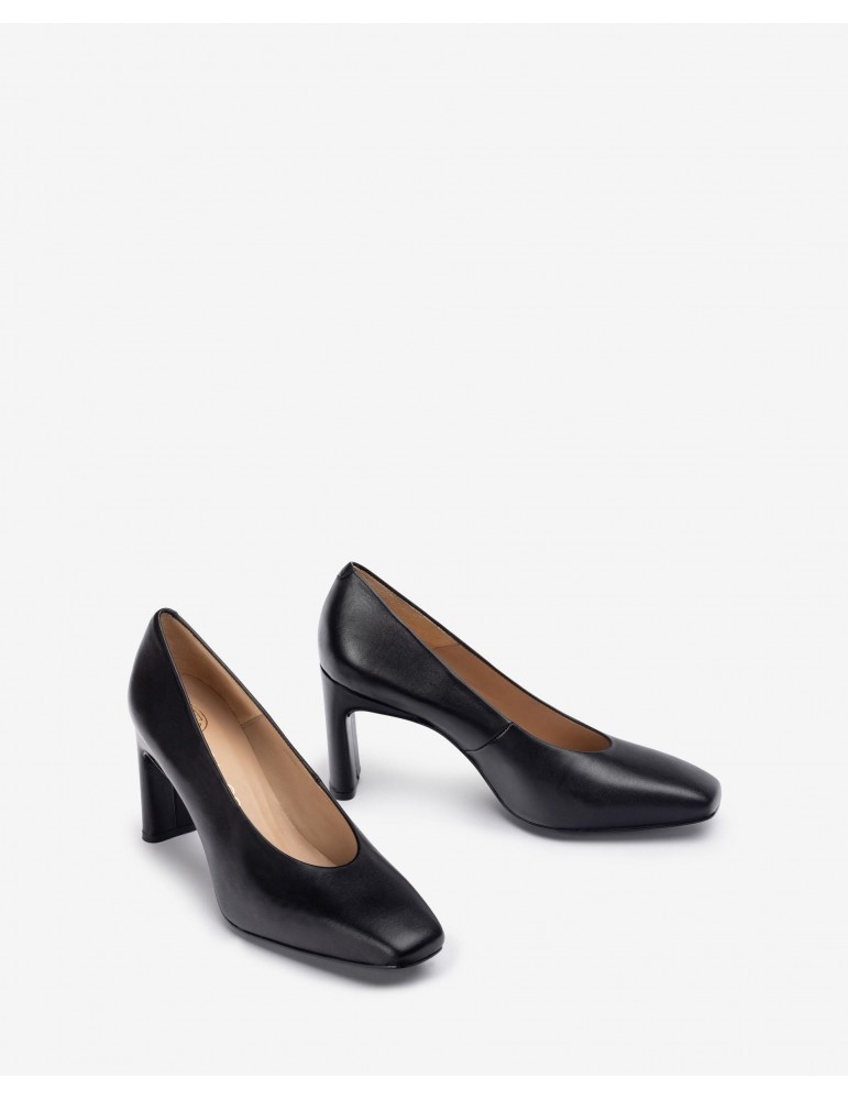 Escarpins en cuir avec décolleté-Escarpins-Chaussure femme Maroc