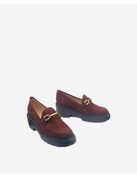 Mocassins en daim avec plateforme-SOLDES HIVER-Chaussure femme Maroc