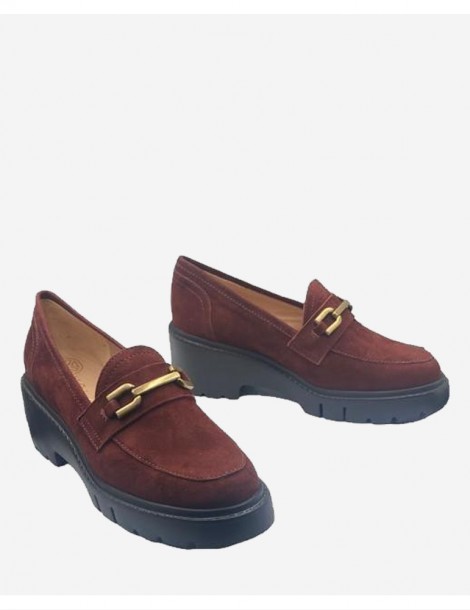 Mocassins en daim avec plateforme-SOLDES HIVER-Chaussure femme Maroc