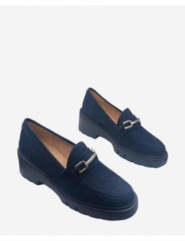 Mocassins en daim avec plateforme-SOLDES HIVER-Chaussure femme Maroc