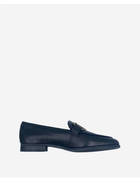 Mocassins en cuir avec boucle-SOLDES-Chaussure femme Maroc
