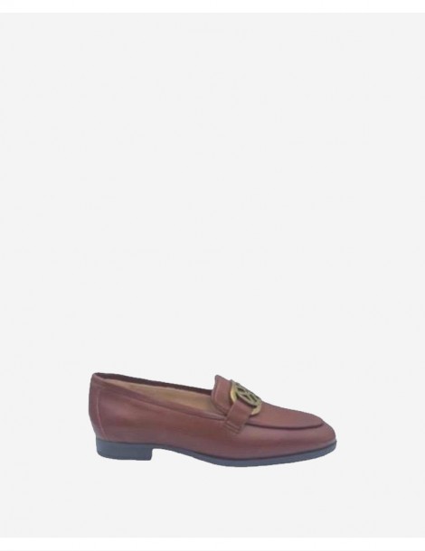 Mocassins en cuir avec boucle-SOLDES-Chaussure femme Maroc