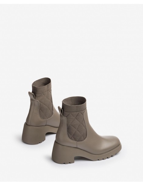 Bottines Chelsea cuir avec semelle en caoutchouc-Bottes et bottines-Chaussure femme Maroc