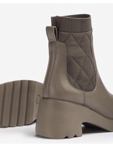 Bottines Chelsea cuir avec semelle en caoutchouc-Bottes et bottines-Chaussure femme Maroc