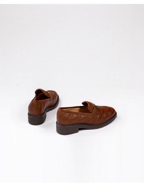 Mocassin à effet matelassé-Collection 2022-Chaussure femme Maroc