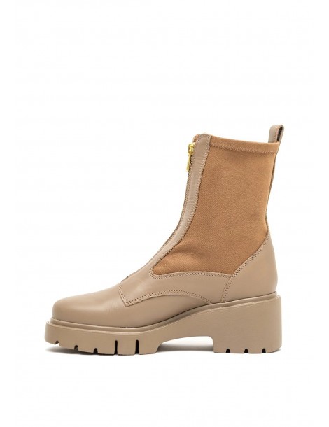 Bottines avec fermeture éclair à l'avant et chaussettes en neoprene-Bottes et bottines-Chaussure femme Maroc