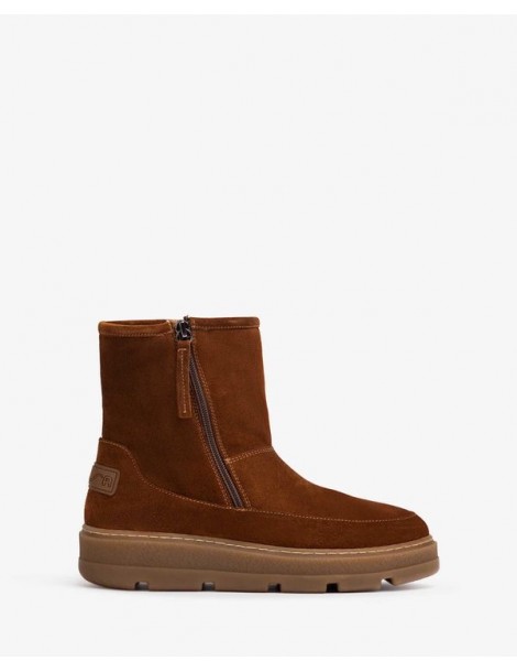 Bottines en daim fourrées fourrure douce-SOLDES HIVER-Chaussure femme Maroc