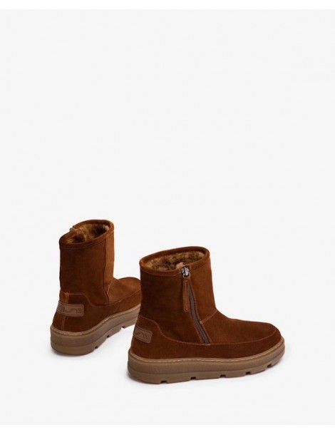 Bottines en daim fourrées fourrure douce-SOLDES HIVER-Chaussure femme Maroc