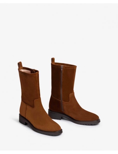 Bottine en daim à tige haute-Accueil-Chaussure femme Maroc