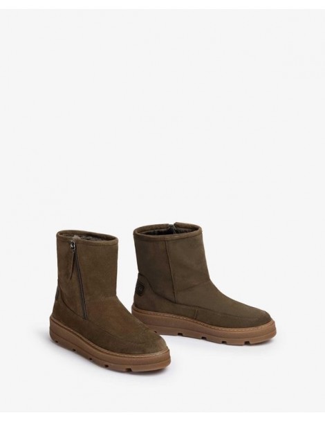 Bottines en daim fourrées fourrure douce-SOLDES HIVER-Chaussure femme Maroc