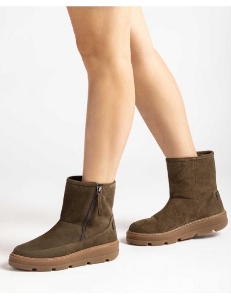 Bottines en daim fourrées fourrure douce-SOLDES HIVER-Chaussure femme Maroc