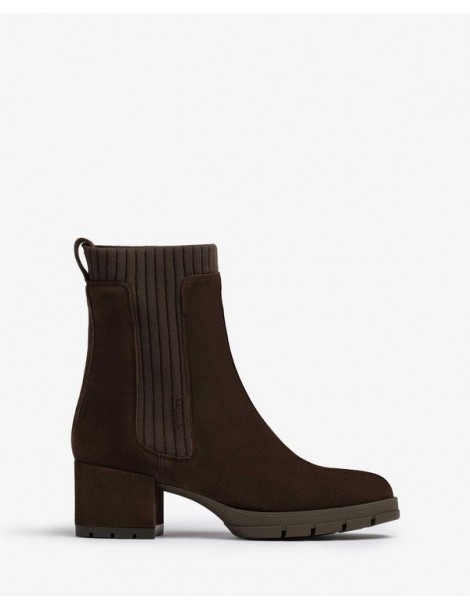 Bottines en daim avec chaussettes cotelées-Accueil-Chaussure femme Maroc
