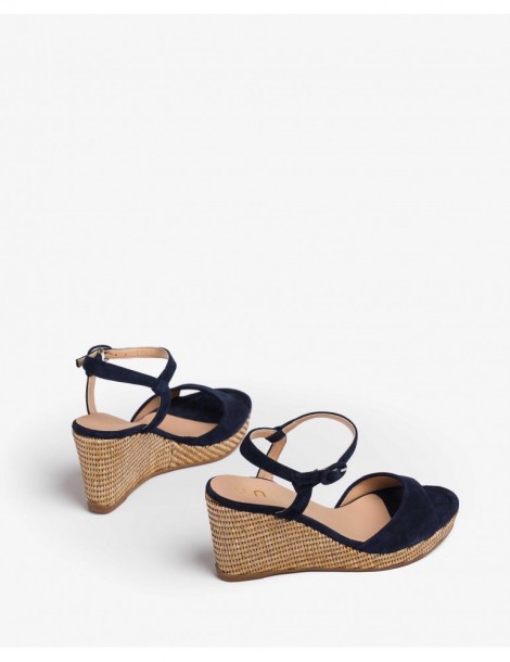 Sandale avec compensée en raphia-Sandales compensées-Chaussure femme Maroc
