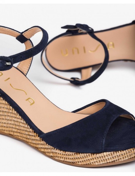 Sandale avec compensée en raphia-Sandales compensées-Chaussure femme Maroc