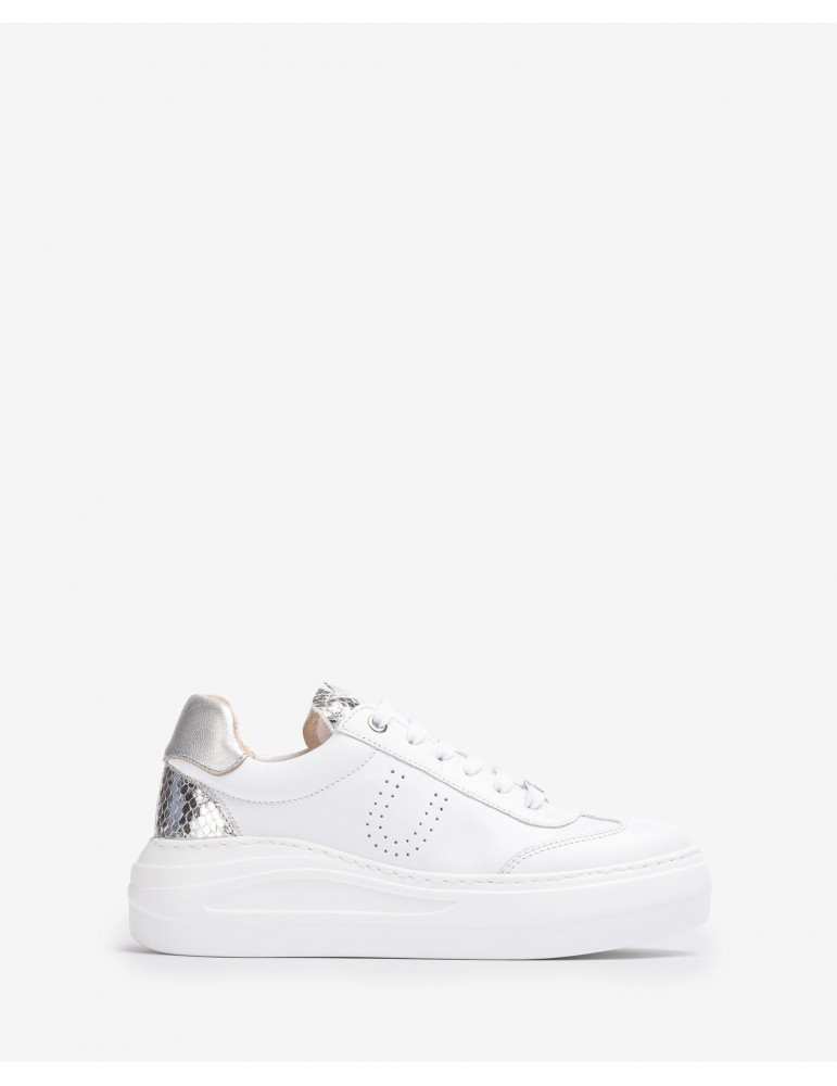 Baskets en cuir avec maxi semelles-Baskets-Chaussure femme Maroc