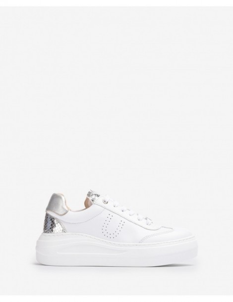 Baskets en cuir avec maxi semelles-Baskets-Chaussure femme Maroc