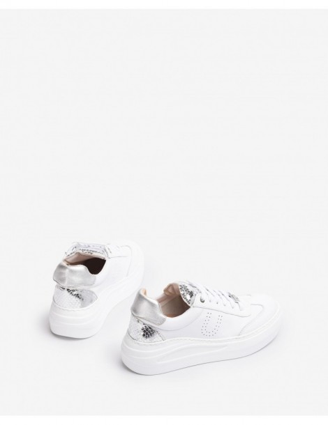 Baskets en cuir avec maxi semelles-Baskets-Chaussure femme Maroc