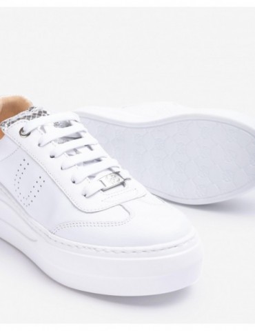 Baskets en cuir avec maxi semelles-Baskets-Chaussure femme Maroc