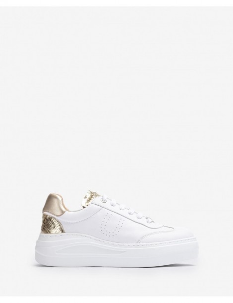 Baskets en cuir avec maxi semelles-Baskets-Chaussure femme Maroc