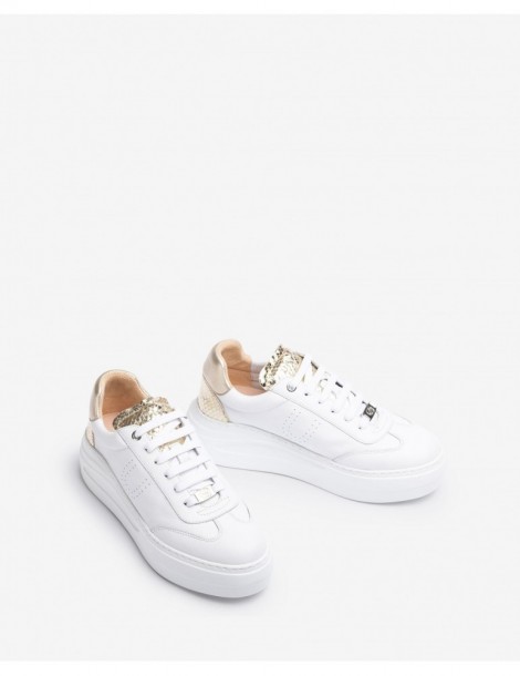 Baskets en cuir avec maxi semelles-Baskets-Chaussure femme Maroc
