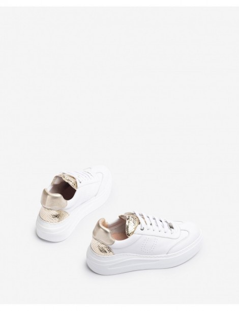 Baskets en cuir avec maxi semelles-Baskets-Chaussure femme Maroc
