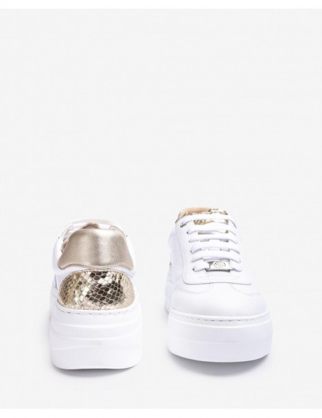 Baskets en cuir avec maxi semelles-Baskets-Chaussure femme Maroc