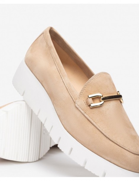 Mocassins en daim à plateforme-Accueil-Chaussure femme Maroc