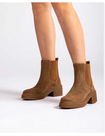 Bottines Chelsea en daim-Bottes et bottines-Chaussure femme Maroc